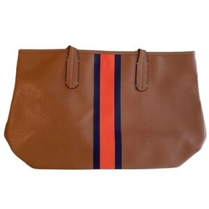 Neely & Chloe Women's Tote Bag Vegan Leather 19” x 11” Preppy Commuter Bag NWOT